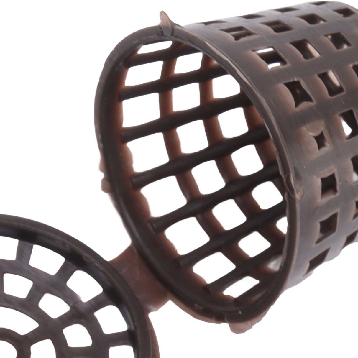 100PCS Plastic Fertilizer Mesh Basket with Lid Planting Fertilizer Net Pot for Succulent Orchid Bonsai Small Size with Lid