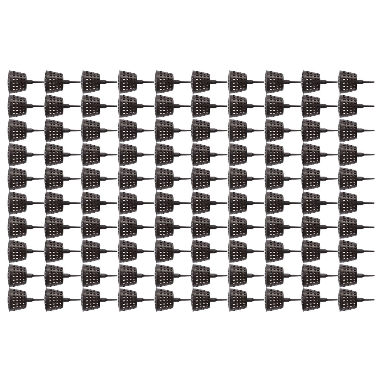 100PCS Plastic Fertilizer Mesh Basket with Lid Planting Fertilizer Net Pot for Succulent Orchid Bonsai Large Size with Lid