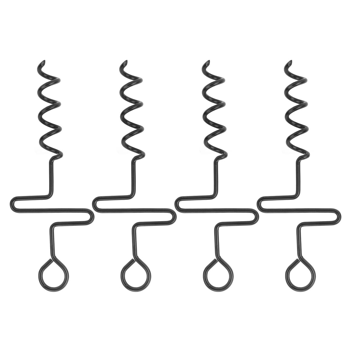 4PCS Spiral Tent Tacks Iron Stable Spiral Type Heavy Duty Spiral Tent Stake for Tent Trampolines Garden Fence