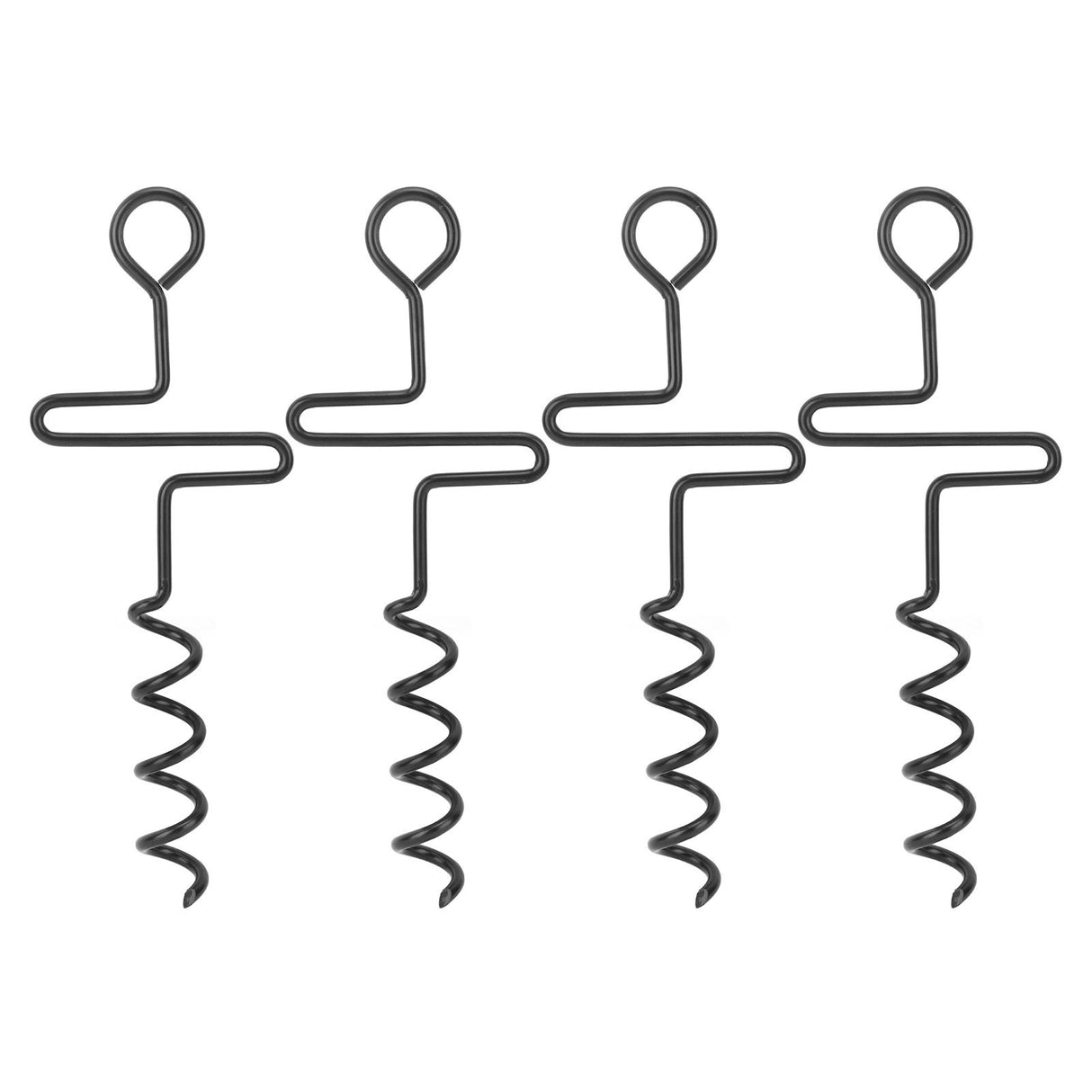 4PCS Spiral Tent Tacks Iron Stable Spiral Type Heavy Duty Spiral Tent Stake for Tent Trampolines Garden Fence