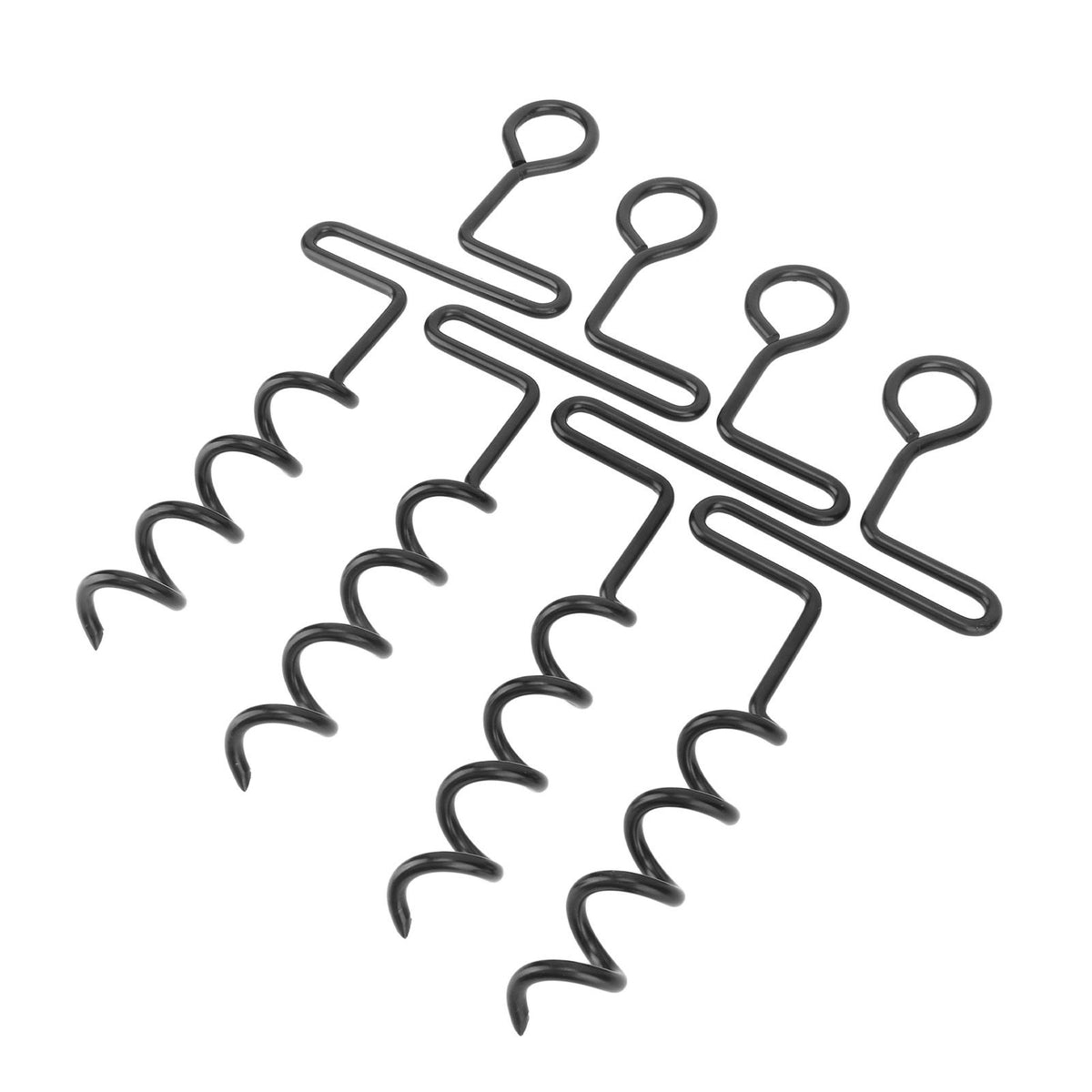 4PCS Spiral Tent Tacks Iron Stable Spiral Type Heavy Duty Spiral Tent Stake for Tent Trampolines Garden Fence