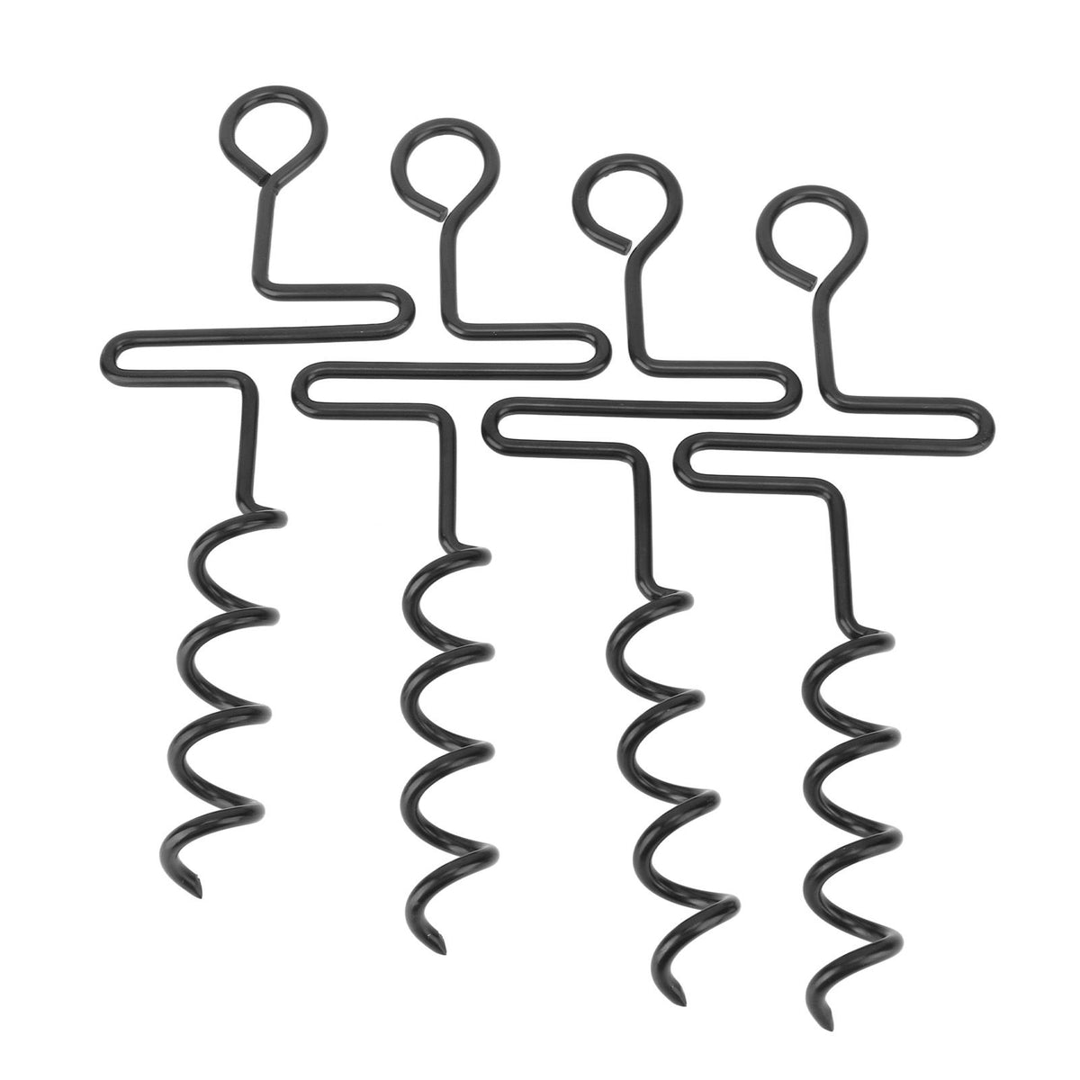 4PCS Spiral Tent Tacks Iron Stable Spiral Type Heavy Duty Spiral Tent Stake for Tent Trampolines Garden Fence