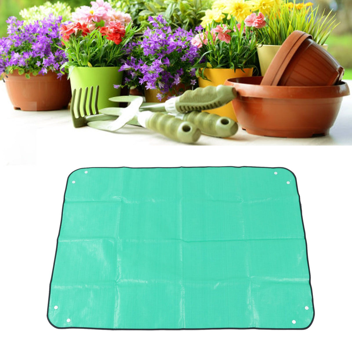 Large Repotting Mat Waterproof Foldable Indoor Plant Succulent Potting Mat for Plant Transplanting and Mess Control Green