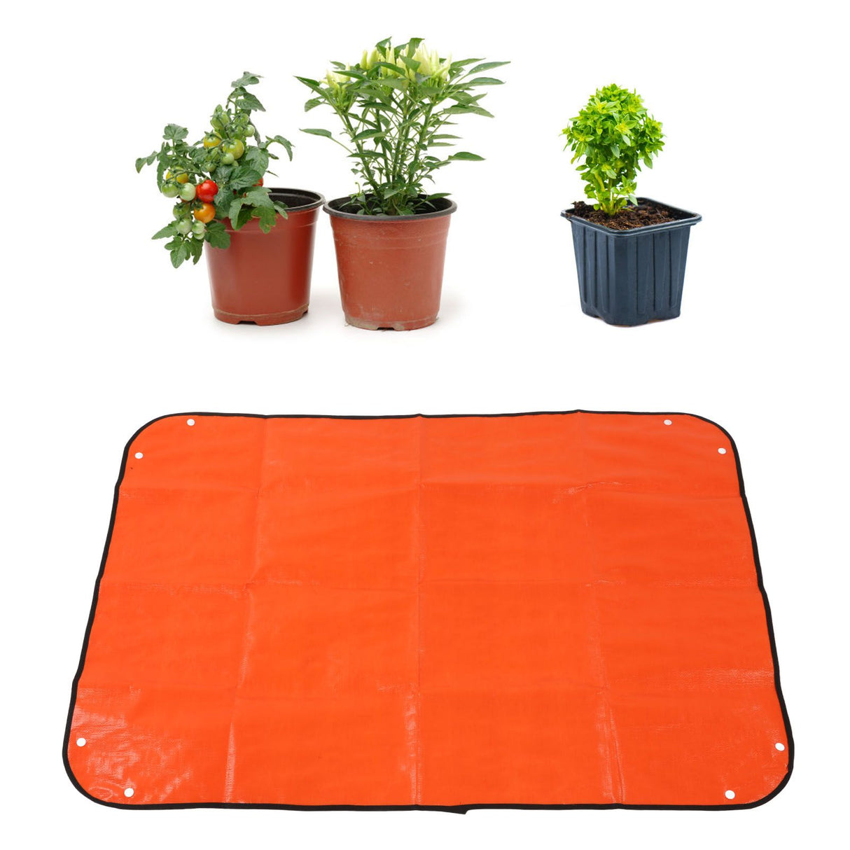 Large Repotting Mat Waterproof Foldable Indoor Plant Succulent Potting Mat for Plant Transplanting and Mess Control Orange