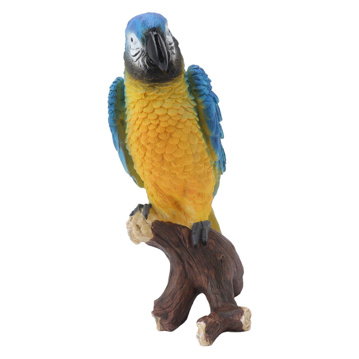 Resin Parrot Statue Simulation Parrot Decoration Resin Animals Figurine Outdoor Sculpture Resin Lawn Ornament Medium Size Blue