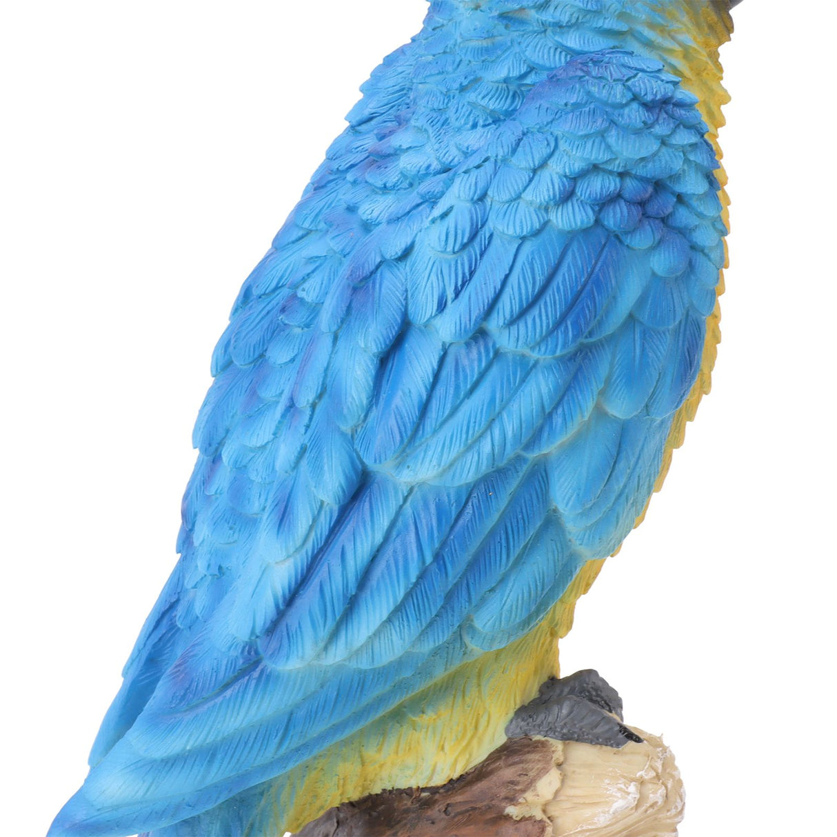 Resin Parrot Statue Simulation Parrot Decoration Resin Animals Figurine Outdoor Sculpture Resin Lawn Ornament Medium Size Blue