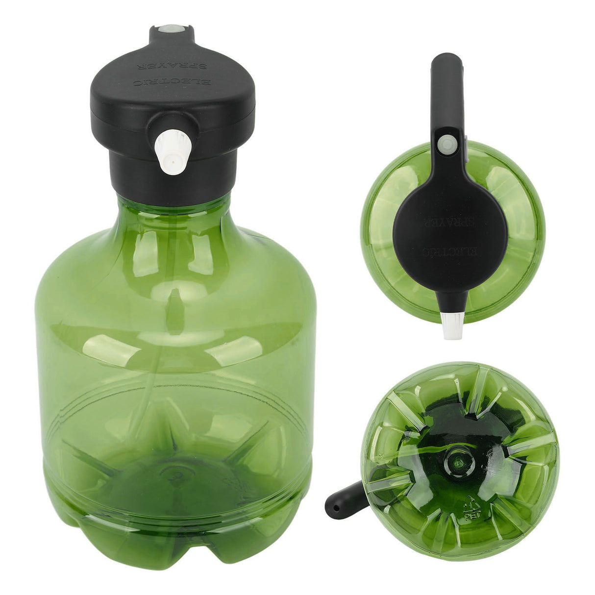 3L Electric Watering Plant Spray Bottle PP 800 Mah Rotating Nozzle Automatic Garden Sprayer Can for Indoor Outdoor Plants Green