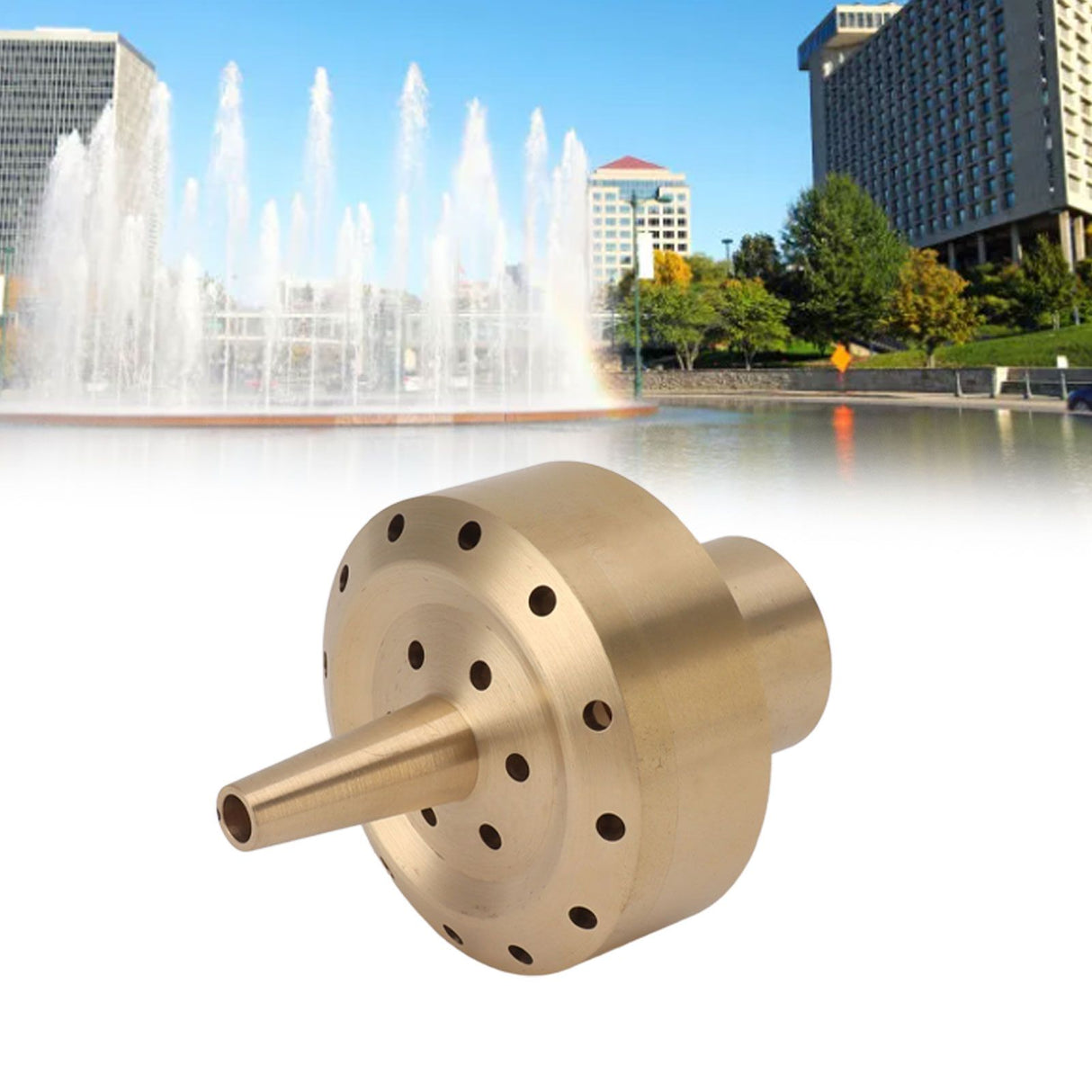 Water Fountain Nozzle Brass Fountain Nozzle Column Sprinkler Spray Head for Garden Pond Bring Beautiful Visual Effects G3/4in