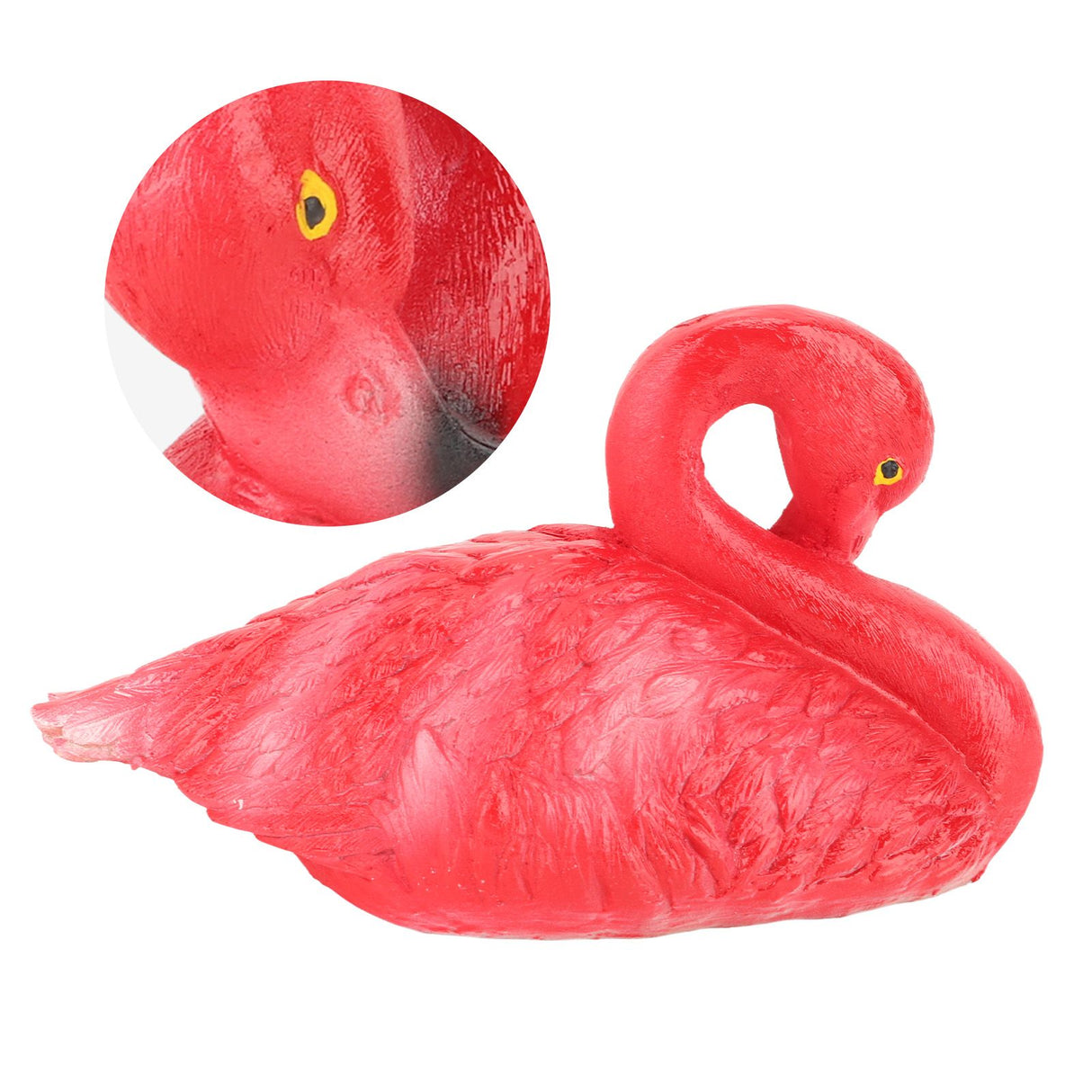 Flamingo Decorations Floating Flamingo Ornaments for Fish Pond Fish Tank Backyard Patio Lawn Small Red Resting Flamingo