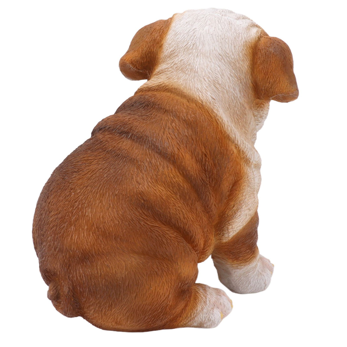 English Bulldog Puppy Statue Lifelike Resin Bulldog Sculpture for Garden Lawn Porch Decoration Sitting Bulldog