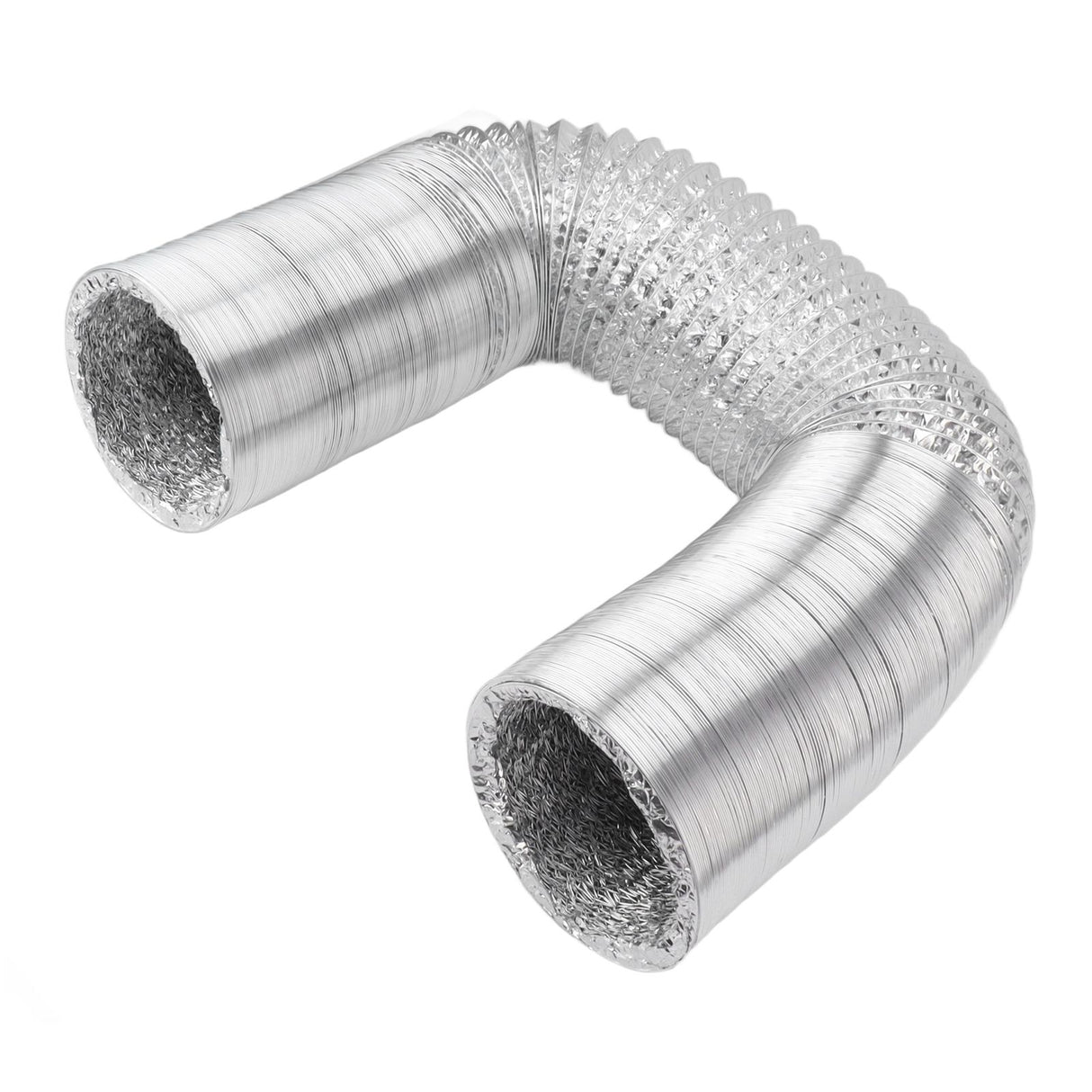 6in Flexible Ducting Hose 4 Layer Flexible Foil Ducting Dryer Air Vent Hose for HVAC Ventilation 5m/16ft