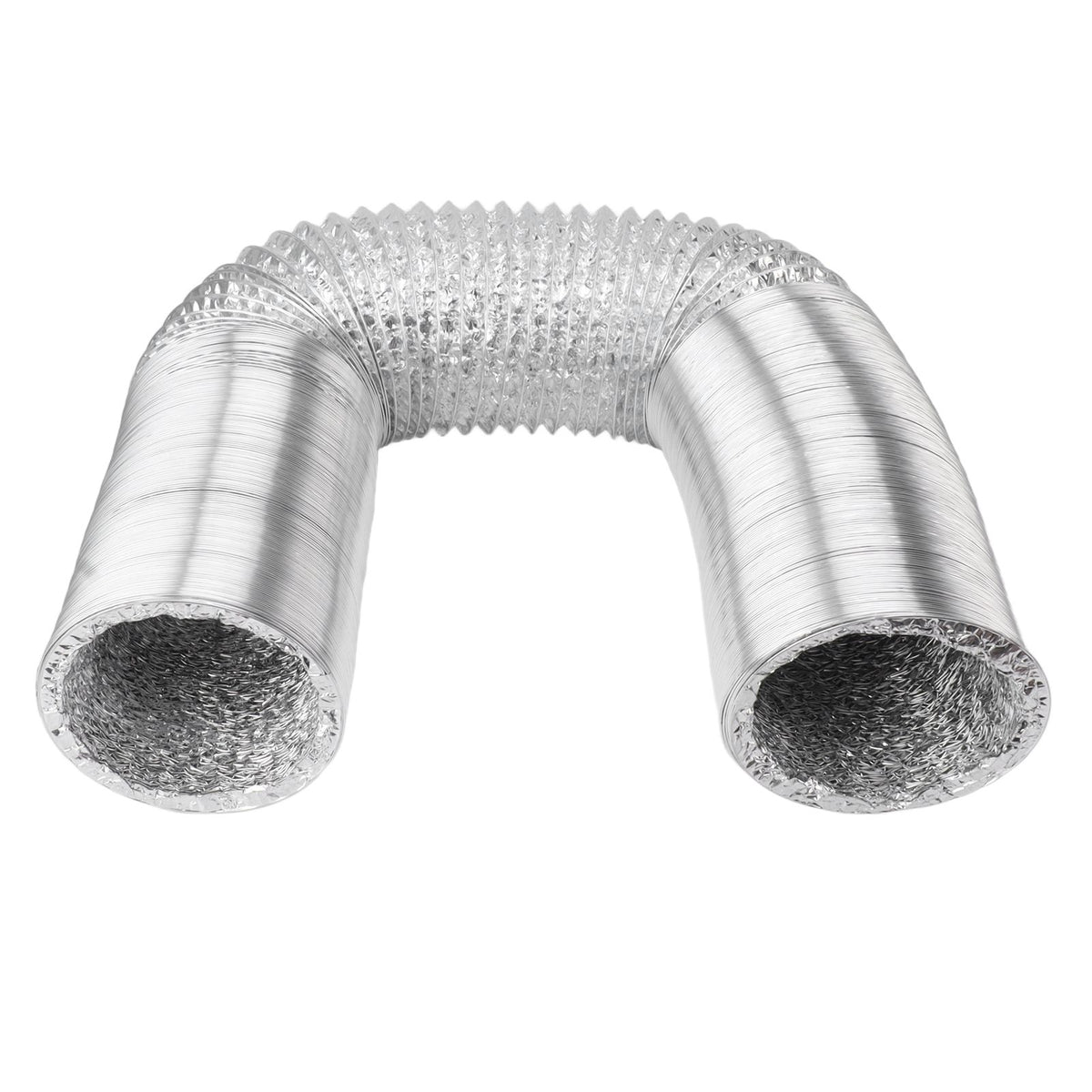 6in Flexible Ducting Hose 4 Layer Flexible Foil Ducting Dryer Air Vent Hose for HVAC Ventilation 5m/16ft