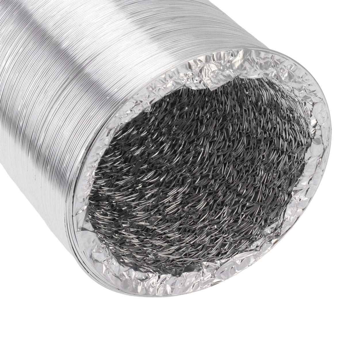 6in Flexible Ducting Hose 4 Layer Flexible Foil Ducting Dryer Air Vent Hose for HVAC Ventilation 5m/16ft