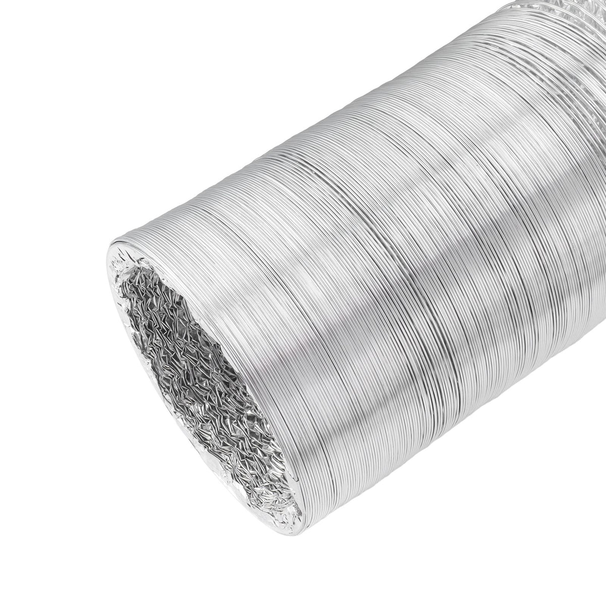 6in Flexible Ducting Hose 4 Layer Flexible Foil Ducting Dryer Air Vent Hose for HVAC Ventilation 5m/16ft