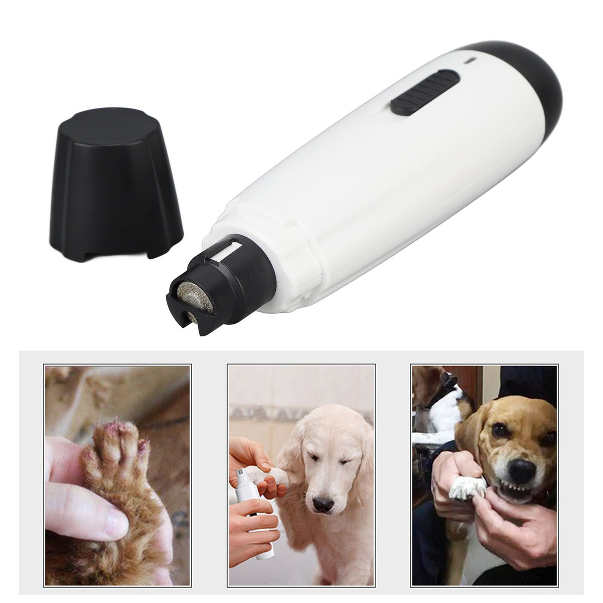 Dog Nail Grinder Professional Rechargeable Low Noise Electric Paws Grooming Tool for Cat Pet