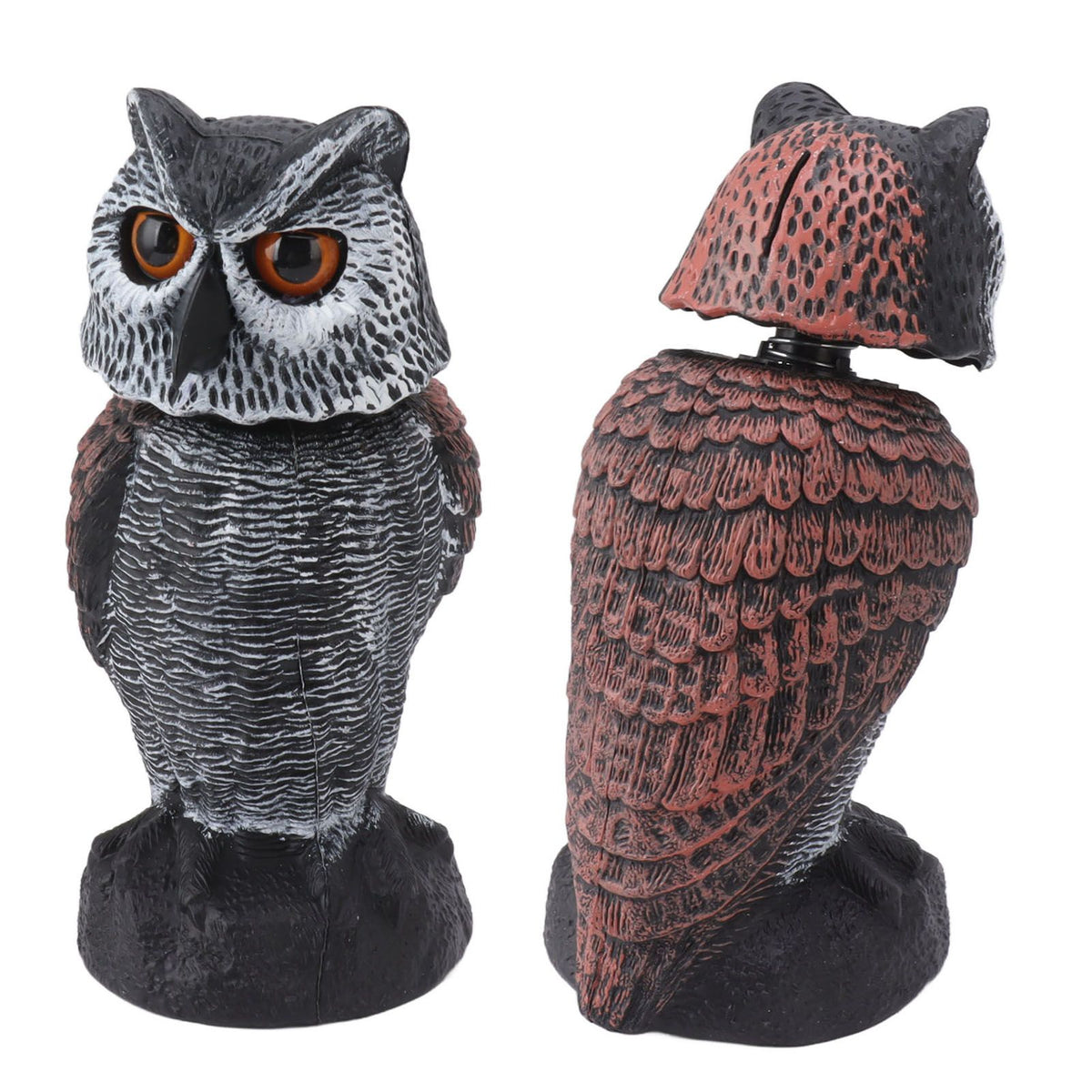 Plastic Shake Head Owl Decoy To Scare Birds Away Scarecrow Fake Owl Outdoor Garden Decoration