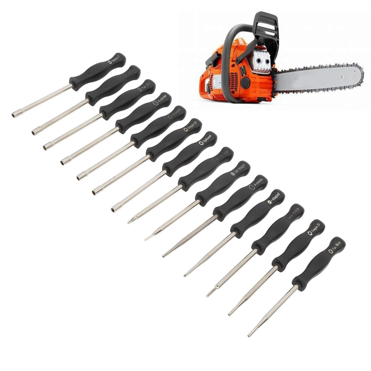 14Pcs Carburetor Adjustment Tool ABS Carb Tune Up Adjusting Tool Portable for String Trimmers Chain Saws Leaf Blowers