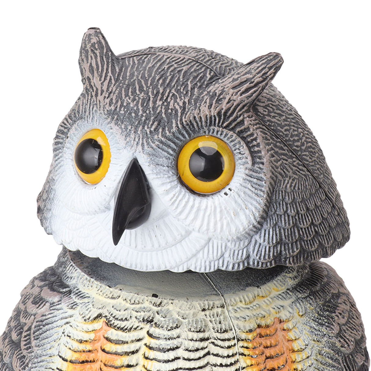 Fake Owl Statue Plastic Owl Bird Deterrents Scarecrow Owl Decoy with Shaking Head Bird Repel for Outdoor Garden Yard