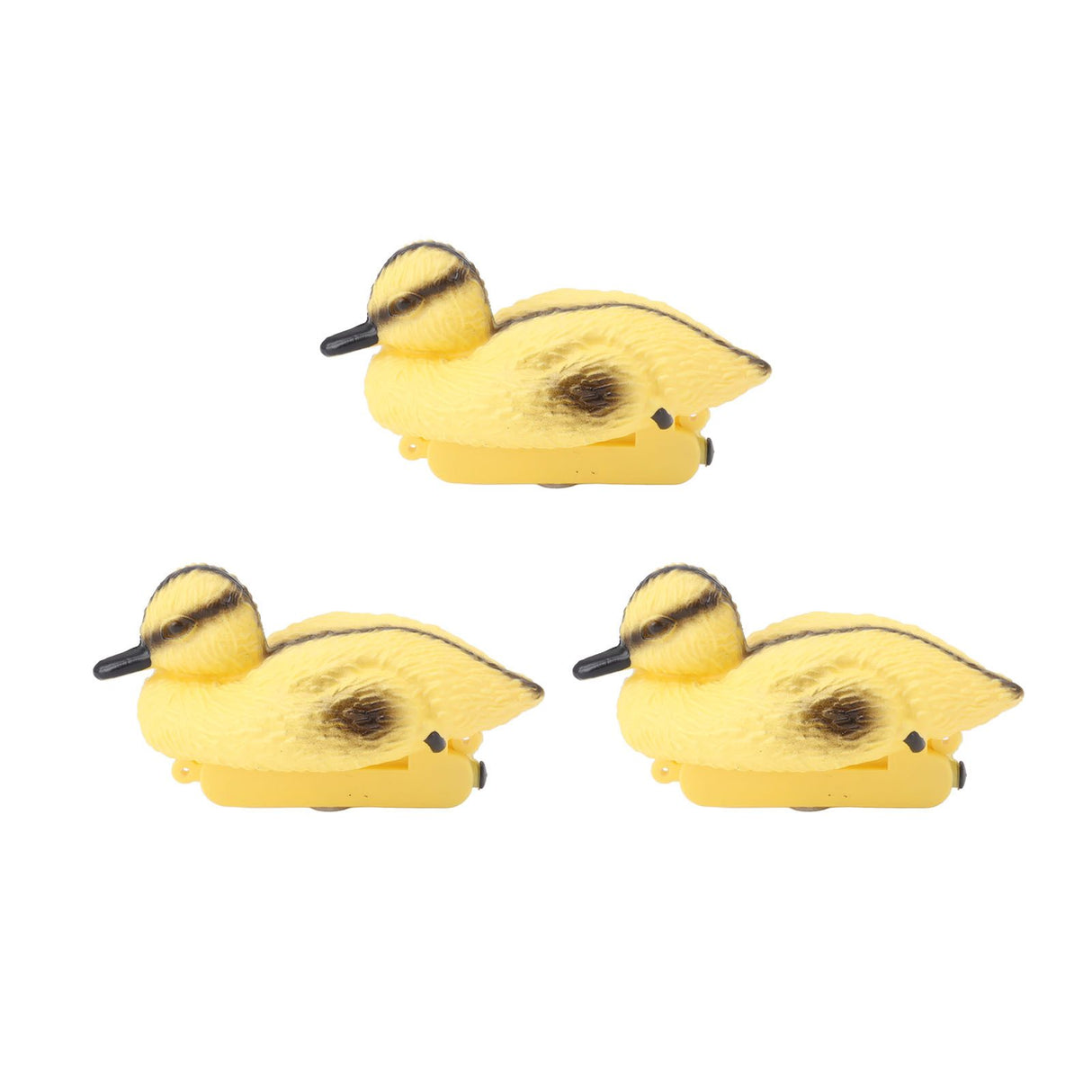 3Pcs Floating Yellow Duckling Realistic Plastic Duck Fish Pond Ornament for Garden Swimming Pool Fishing Pond Water Decoration A Style 11.5x6.5cm
