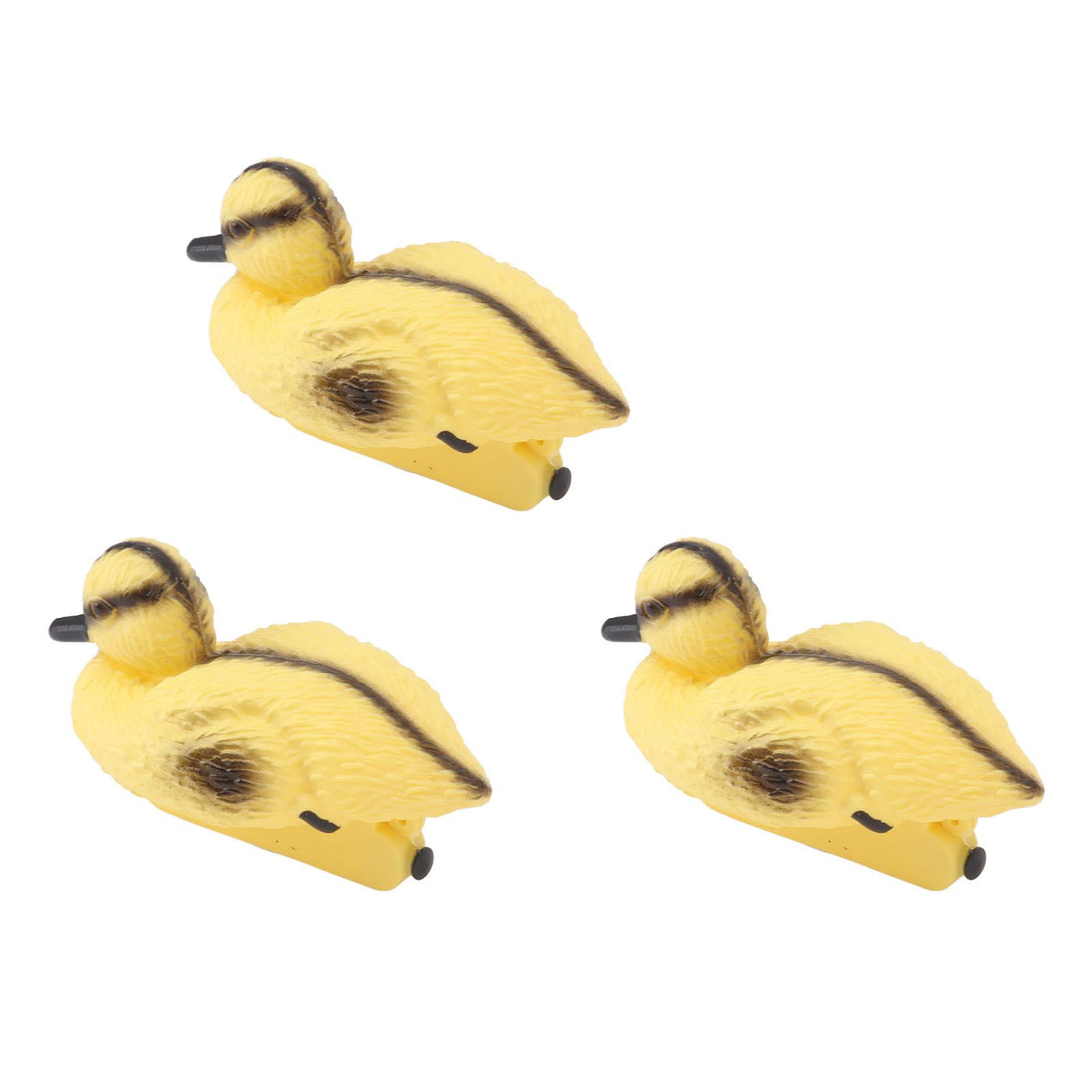 3Pcs Floating Yellow Duckling Realistic Plastic Duck Fish Pond Ornament for Garden Swimming Pool Fishing Pond Water Decoration A Style 11.5x6.5cm