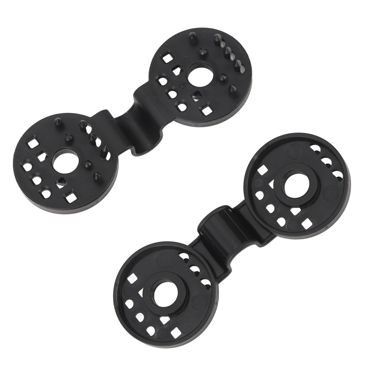 100pcs Shade Cloth Plastic Clips Round Fixing Clips for Greenhouse Outdoor Garden Anti Bird Netting Agricultural Sunshade Black