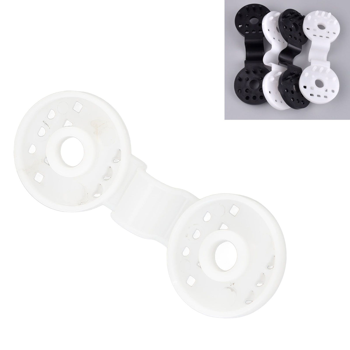 100pcs Shade Cloth Plastic Clips Round Fixing Clips for Greenhouse Outdoor Garden Anti Bird Netting Agricultural Sunshade White