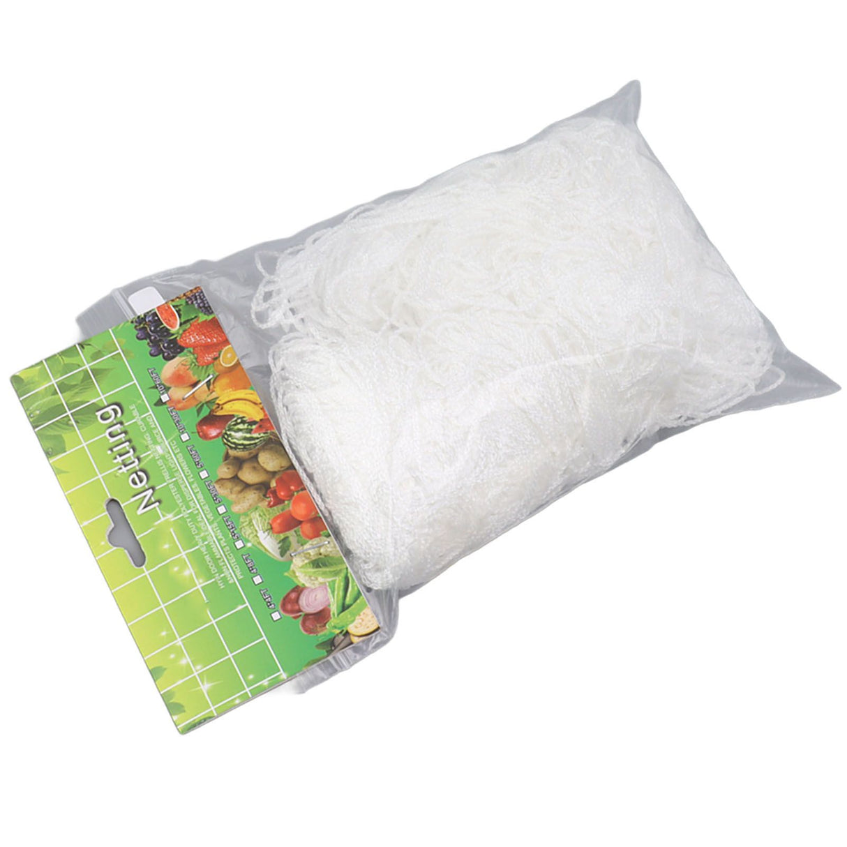 White Garden Plant Trellis Polyester Netting Fruits Vegetables Plants Trellis Net Multi Layer Climbing Plants Trellis Net for Home Yard Farm 5x30FT