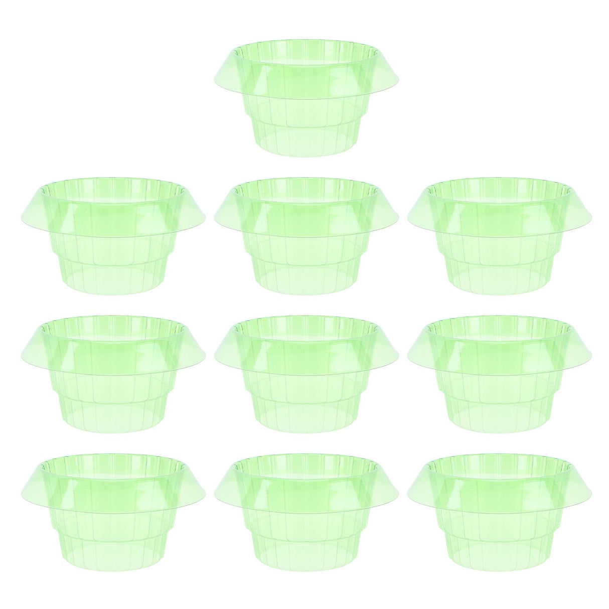 10pcs Green Garden Cloches Plastic Plant Round Cover Reusable Plant Seed Humidity Domes for Home Garden Yard Greenhouse