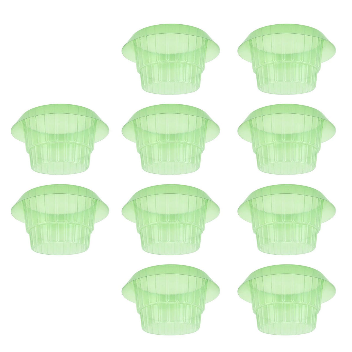 10pcs Green Garden Cloches Plastic Plant Round Cover Reusable Plant Seed Humidity Domes for Home Garden Yard Greenhouse