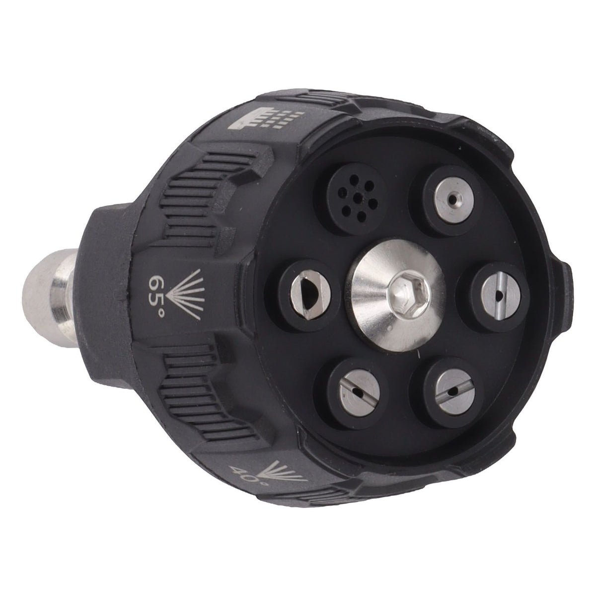 Pressure Washer Spray Nozzle 6 in 1 Multifunctional Adjustable Nozzle 1/4 Plug Interface Connect Tip Black