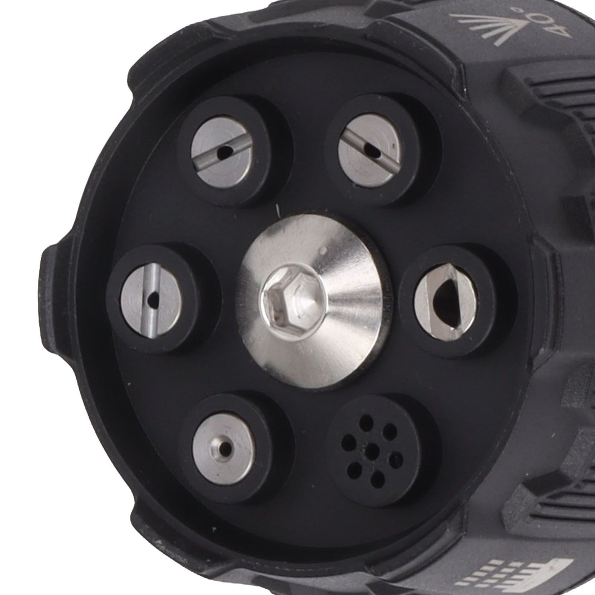 Pressure Washer Spray Nozzle 6 in 1 Multifunctional Adjustable Nozzle 1/4 Plug Interface Connect Tip Black