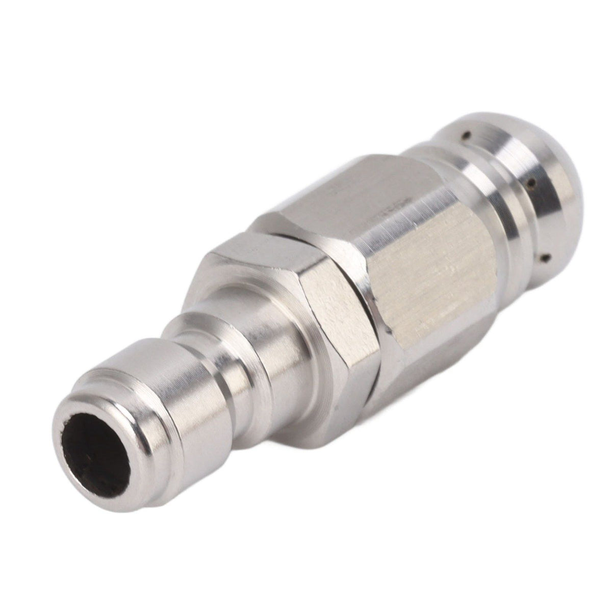 56MM Sewer Jet Nozzle 5000PSI 1 Front 6 Rear Stainless Steel Sewer Jet Nozzle for Pipe Unclogging Toilet Clog Remover
