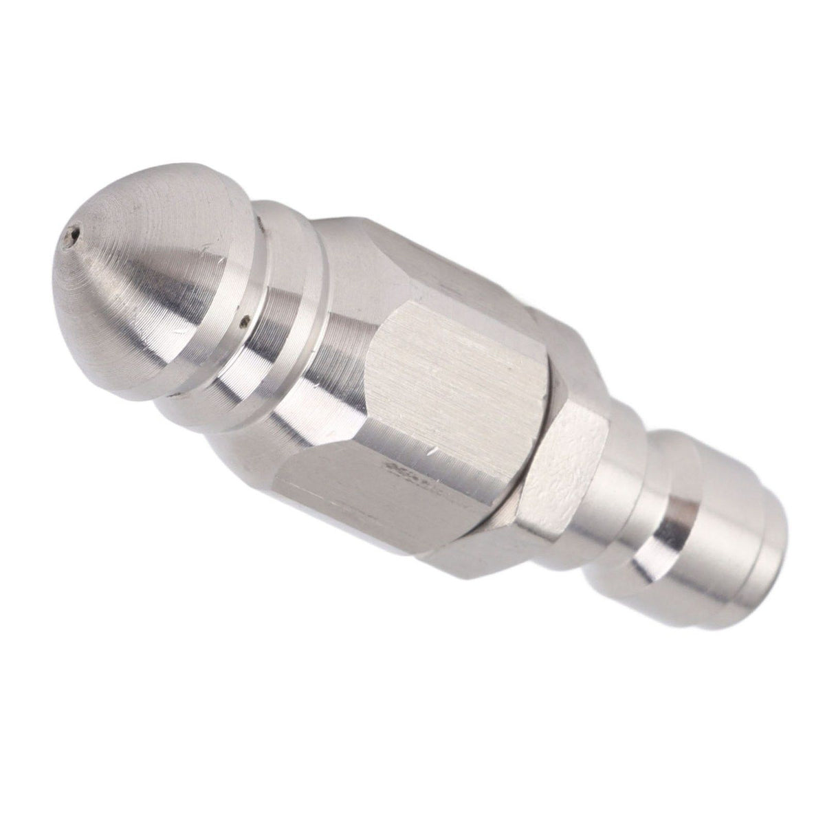 56MM Sewer Jet Nozzle 5000PSI 1 Front 6 Rear Stainless Steel Sewer Jet Nozzle for Pipe Unclogging Toilet Clog Remover