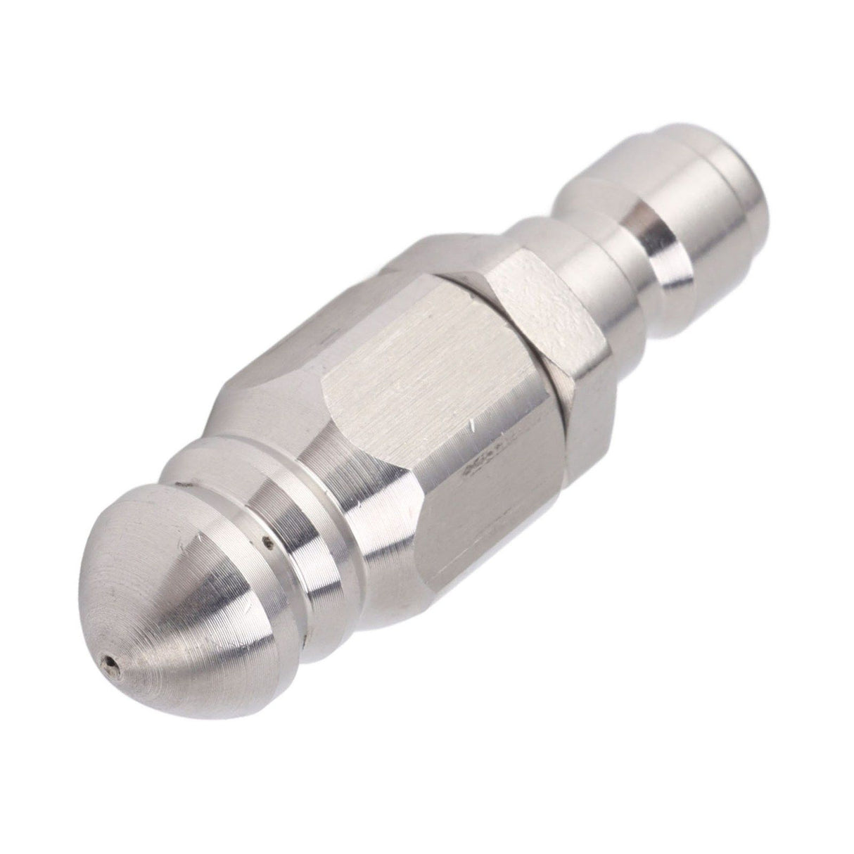 56MM Sewer Jet Nozzle 5000PSI 1 Front 6 Rear Stainless Steel Sewer Jet Nozzle for Pipe Unclogging Toilet Clog Remover
