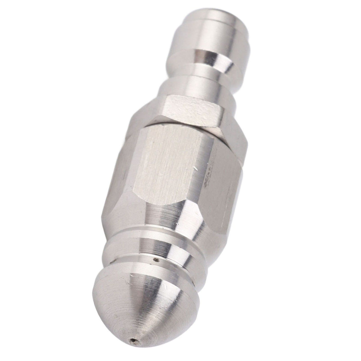 56MM Sewer Jet Nozzle 5000PSI 1 Front 6 Rear Stainless Steel Sewer Jet Nozzle for Pipe Unclogging Toilet Clog Remover