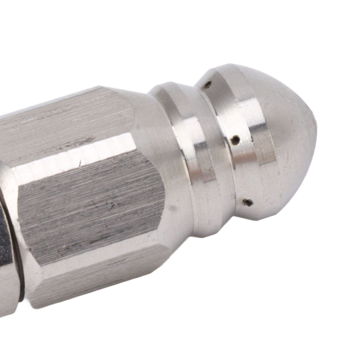 56MM Sewer Jet Nozzle 5000PSI 1 Front 6 Rear Stainless Steel Sewer Jet Nozzle for Pipe Unclogging Toilet Clog Remover