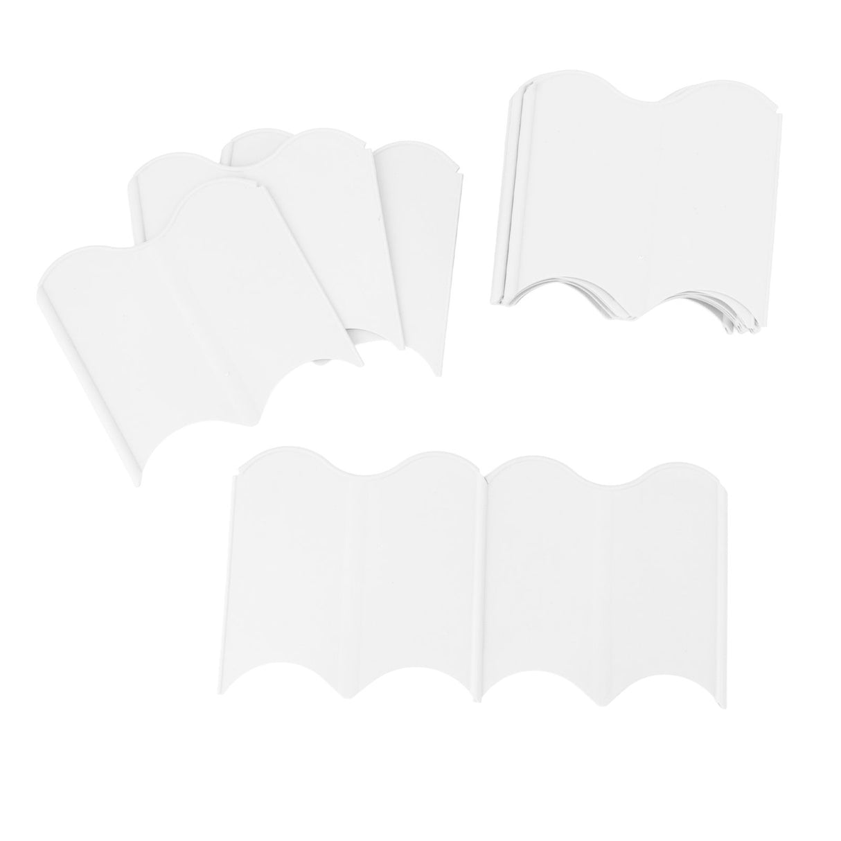 20PCS Interlocking Landscaping Edging Kit Weatherproof Garden Landscape Edging Border Hammer in Lawn Edge White