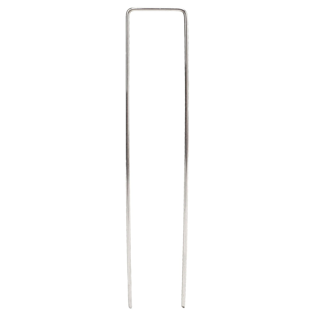 100Pcs U Shaped Garden Stakes Galvanized Steel Landscape Stakes Pins for Weed Barrier Sod Fabric Decorations Roughness 3mm/0.12in