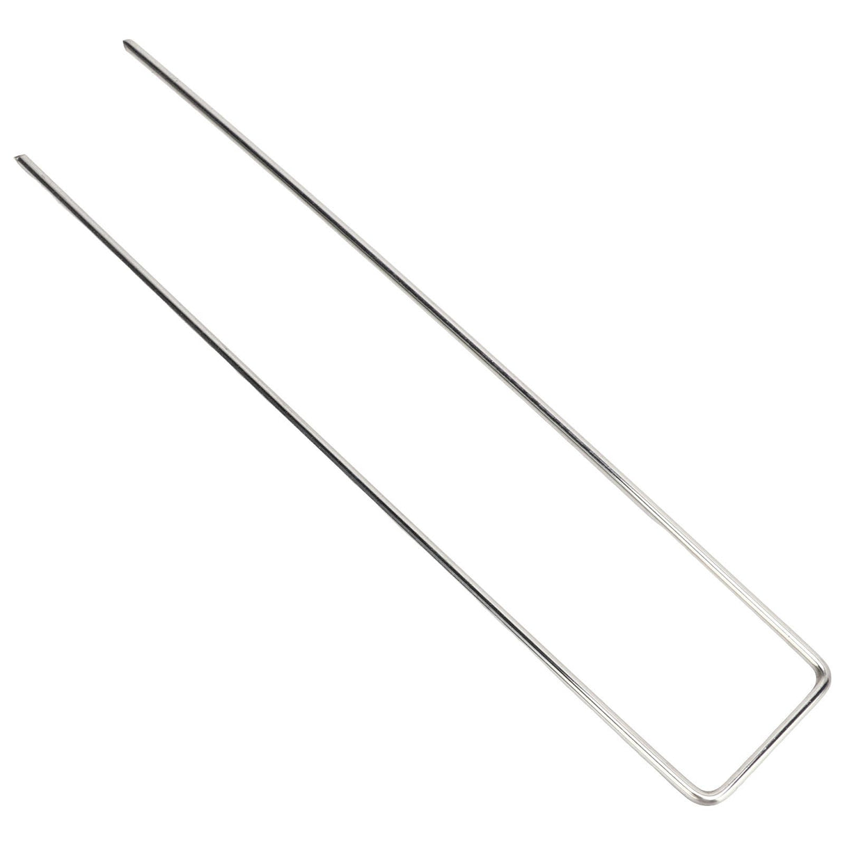 100Pcs U Shaped Garden Stakes Galvanized Steel Landscape Stakes Pins for Weed Barrier Sod Fabric Decorations Roughness 3mm/0.12in