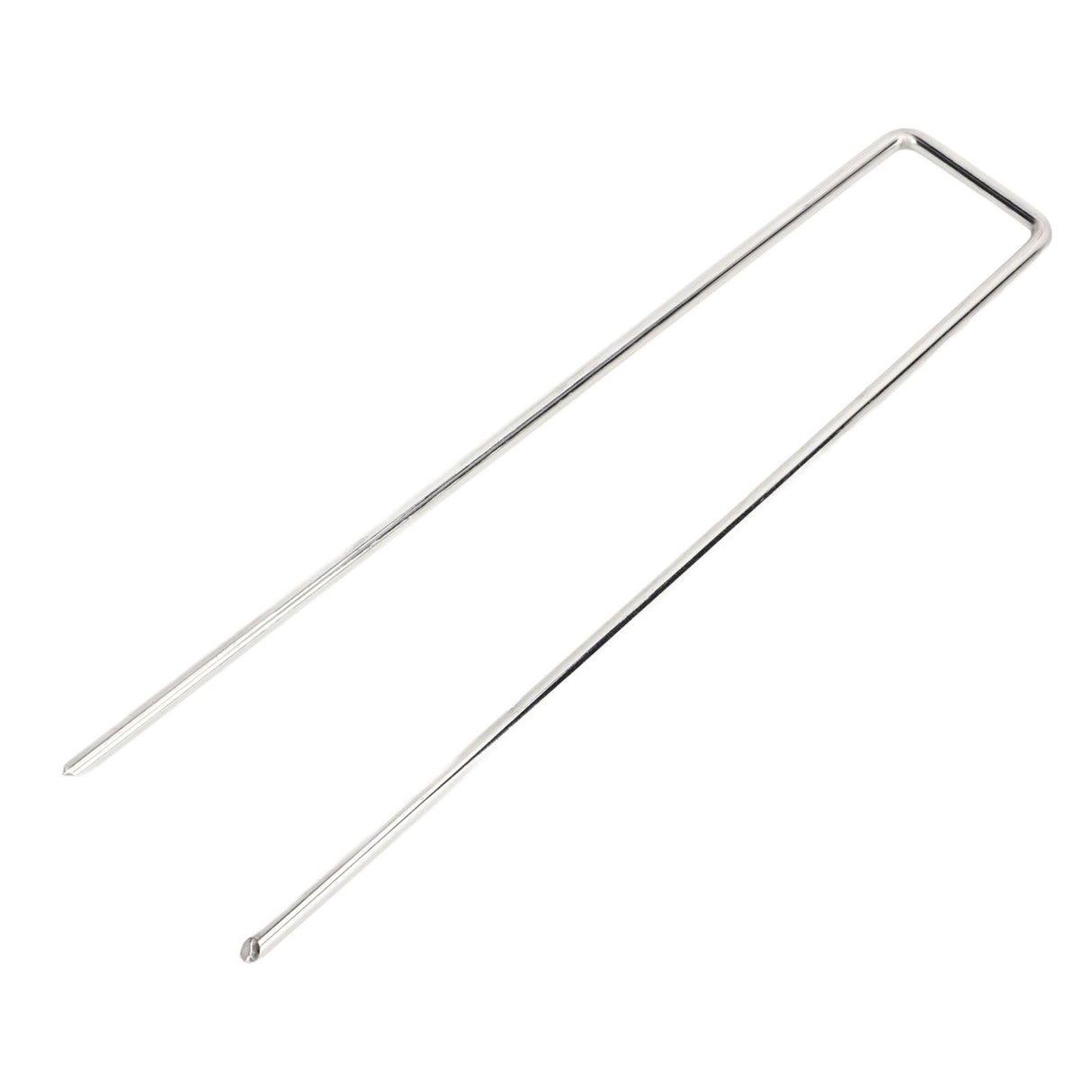 50Pcs Galvanized Steel Garden Stakes U Shaped Tent Stakes U Shaped Galvanized Landscape Pins Heavy Duty Yard Ground Pin 4x10cm 0.4mm Thickness