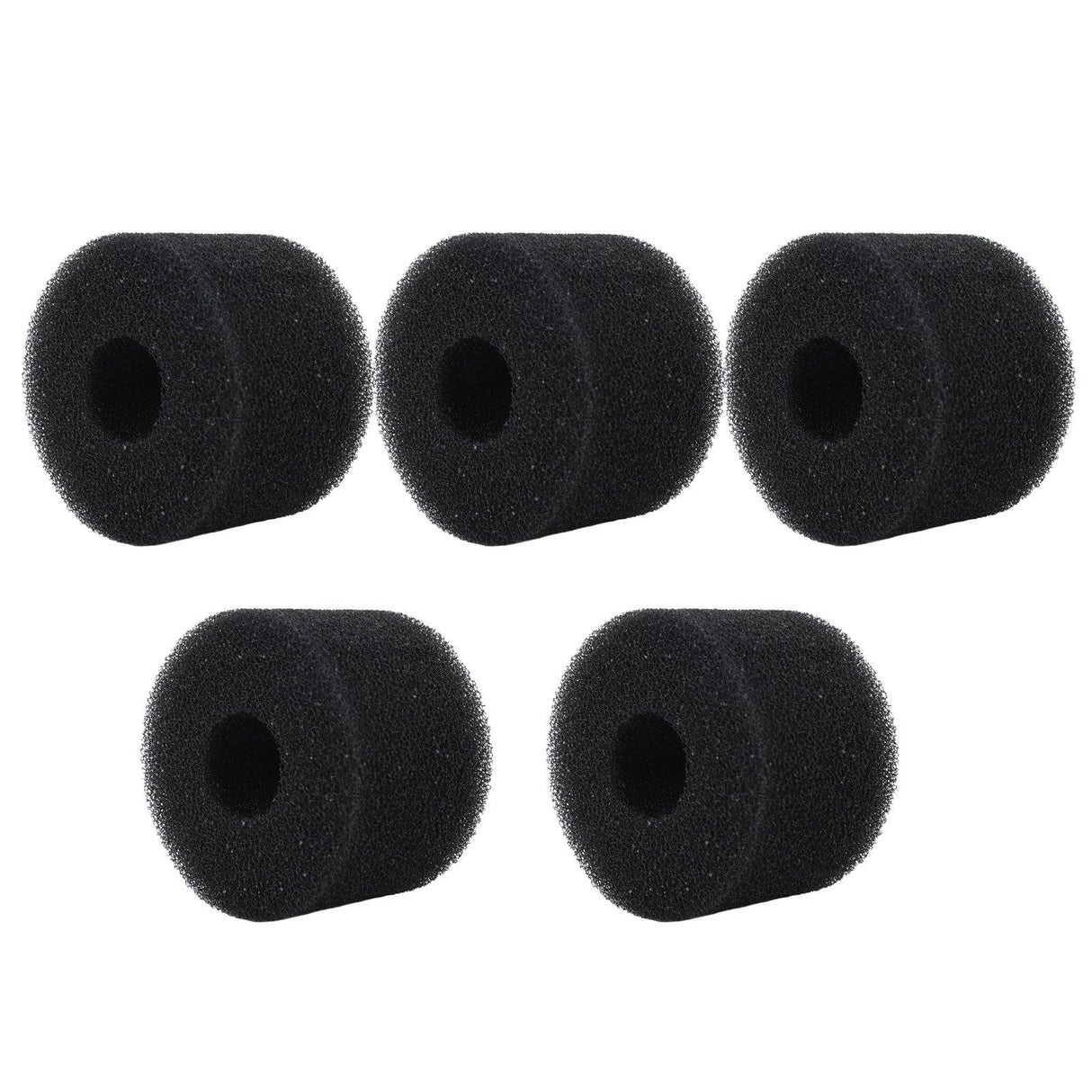 5PCS Pool Filter Sponge PU Sponge Black Reusable Washable Cylindrical Simming Pool Filter Foam for Pool Pump S