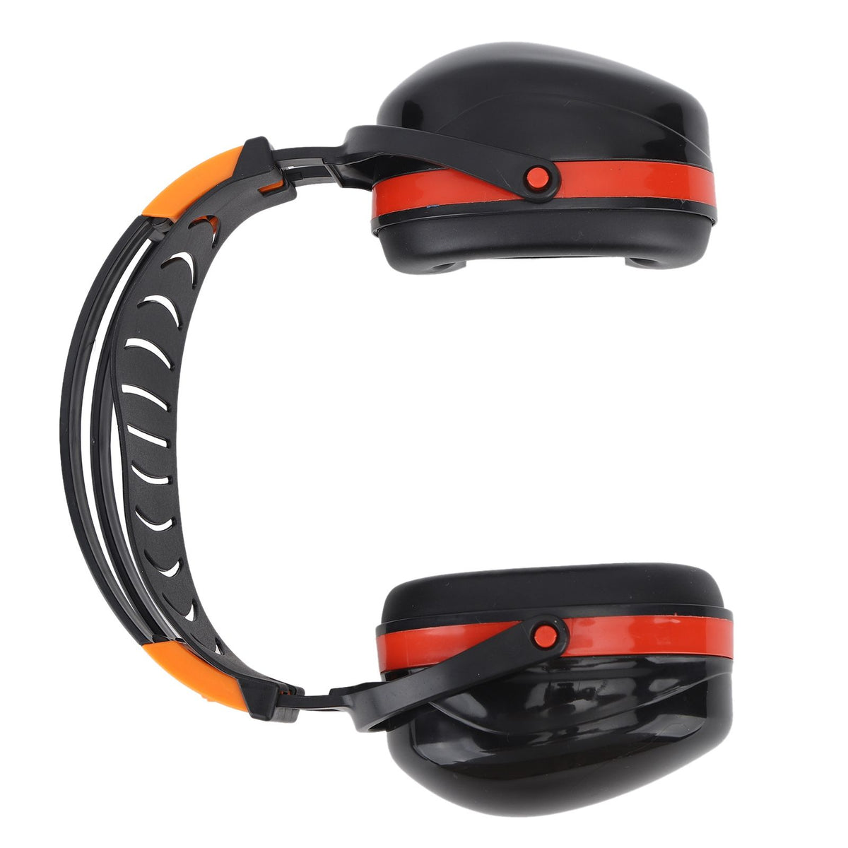 Noise Reduction Earmuffs Foldable Lightweight Hearing Protection Safety Over Head Ear Muff for Garden Shooting Mowing Black Red