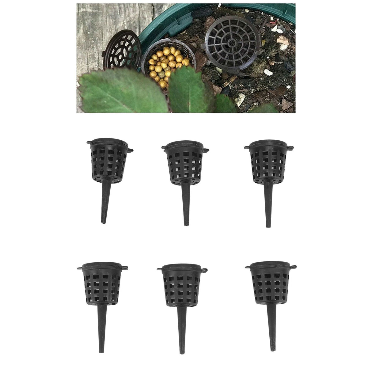 100pcs Bonsai Fertilizer Baskets with Lid Portable Fertilizer Mesh Baskets for Potted Plants Succulent Orchid