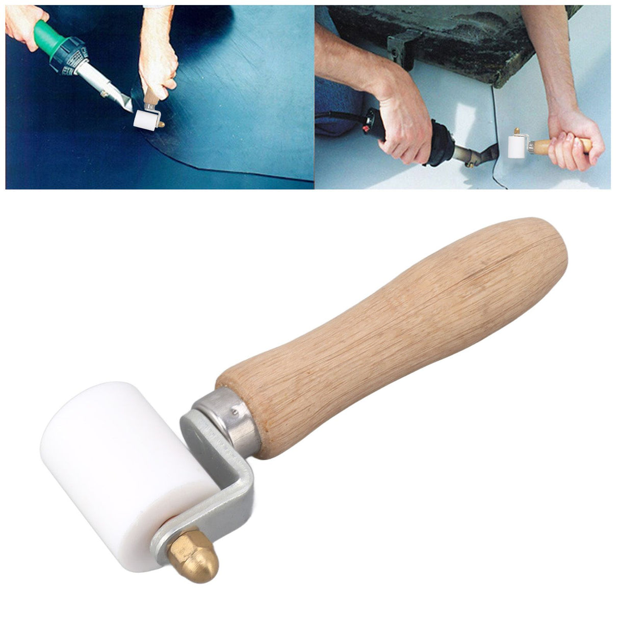 40mm Seam Roller High Temperature Resistant Seam Hand Pressure Roller for PVC Welding White