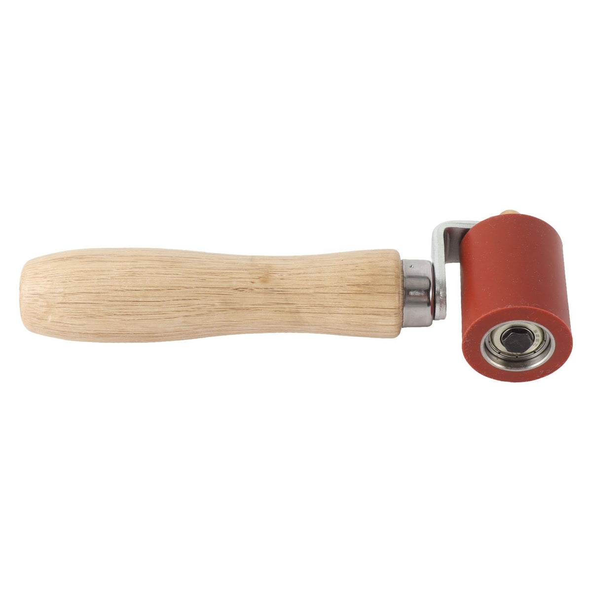 Silicone Seam Tester Bearing Design Ergonomic Detachable Smoothing Seam Roller Tool for PVC Roofing Tape Red Width 40mm/ 1.6in