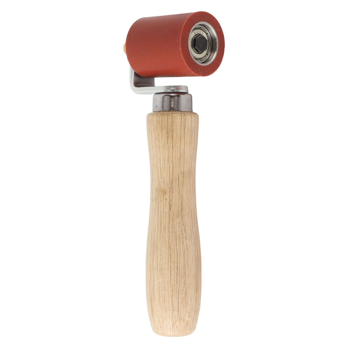 Silicone Seam Tester Bearing Design Ergonomic Detachable Smoothing Seam Roller Tool for PVC Roofing Tape Red Width 40mm/ 1.6in