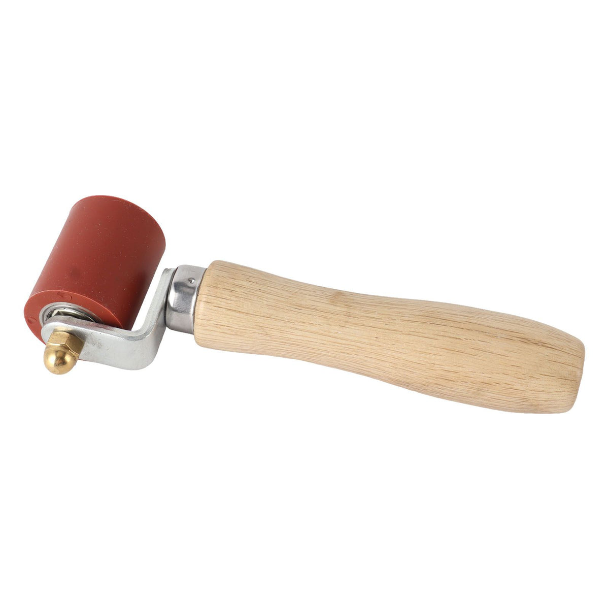 Silicone Seam Tester Bearing Design Ergonomic Detachable Smoothing Seam Roller Tool for PVC Roofing Tape Red Width 40mm/ 1.6in