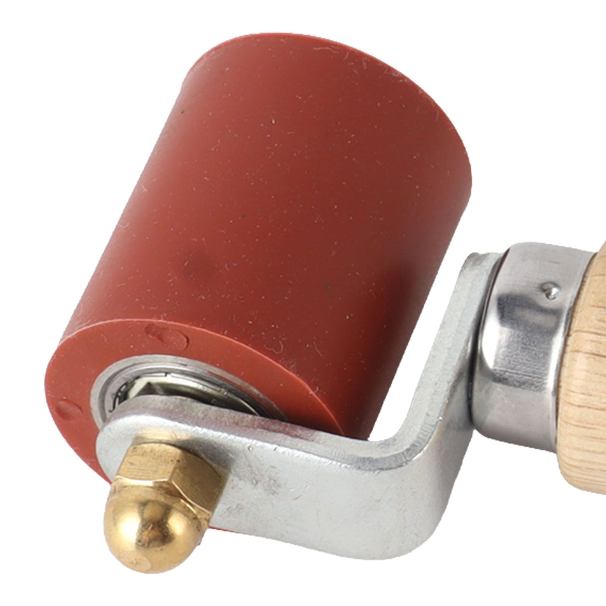 Silicone Seam Tester Bearing Design Ergonomic Detachable Smoothing Seam Roller Tool for PVC Roofing Tape Red Width 40mm/ 1.6in