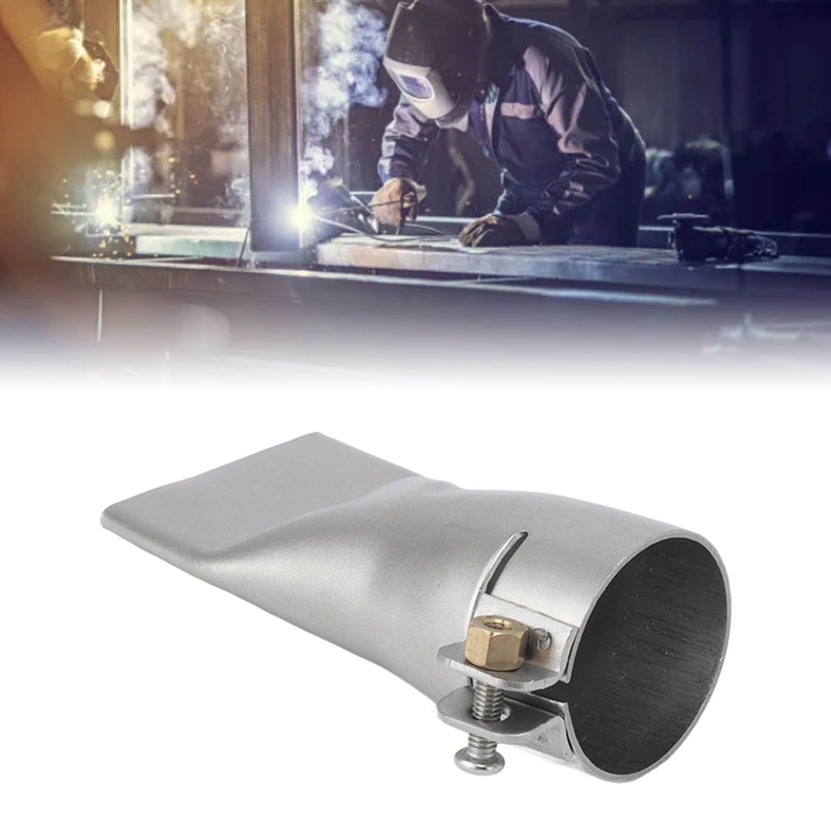 Weld Nozzle High Strength Heat Resisting Welding Accessories for for PVC Plastic Sheet Soldering Big Triangular Flat Mouth