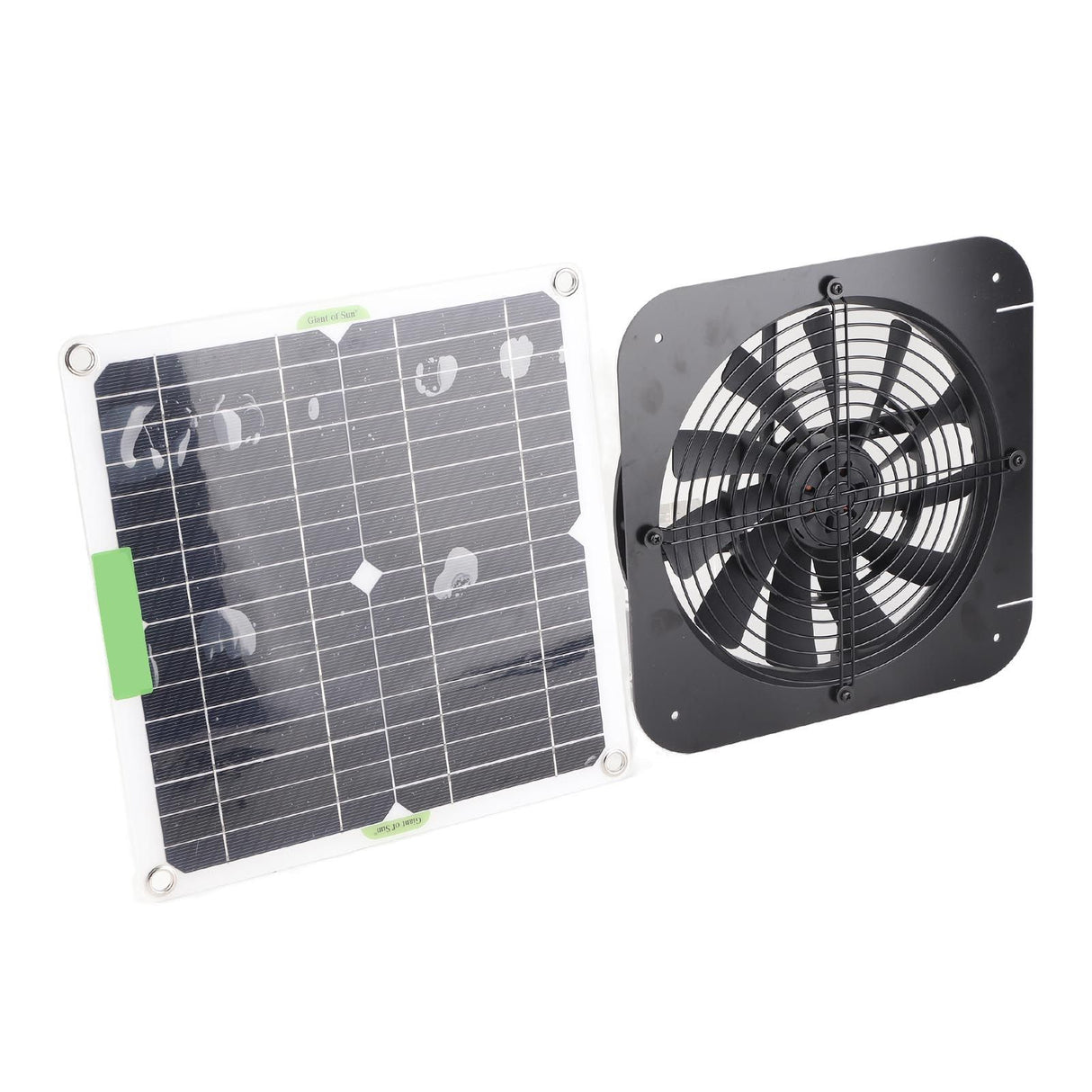 100W 18V Solar Panel Powered Exhaust Fan 13.5 Inch Solar Powered Attic Ventilator for Pet House Chicken Coop RV Greenhouse